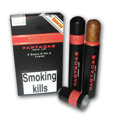 PARTAGAS SERIE D NO.4 A/TUBOS (PACK OF 3)