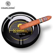 COHIBA Luxury Crystal Cigar Ashtray - 3 in 1
